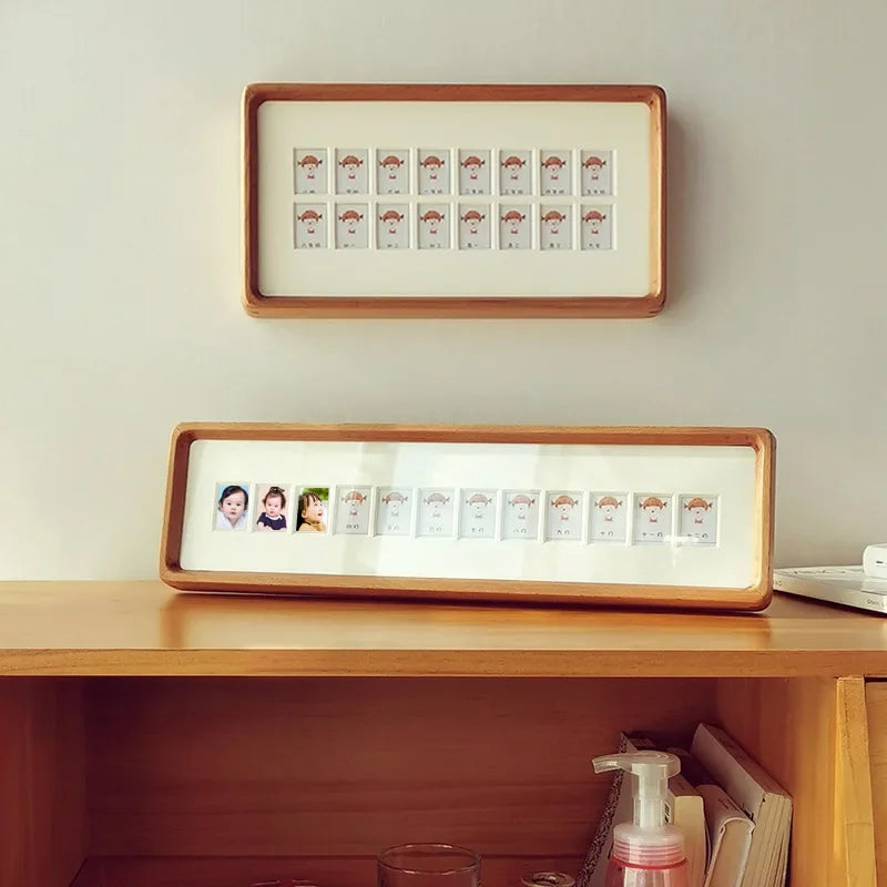 Photo album for children decorative frame in solid wood