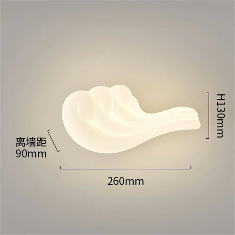Led wall sconce whale and children's sailboat with changing colors - One