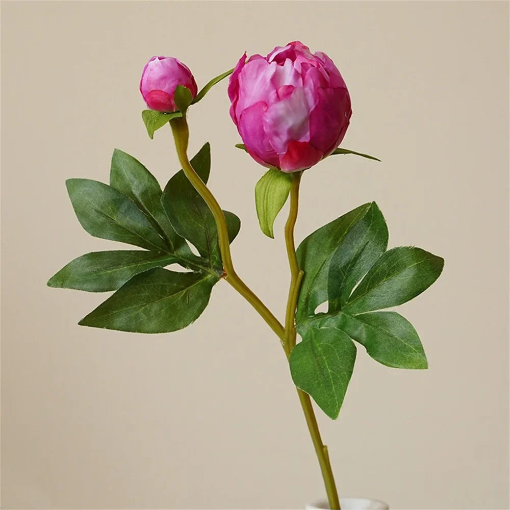 Large artificial silk peony flowers for wedding decorations - Crimson Red
