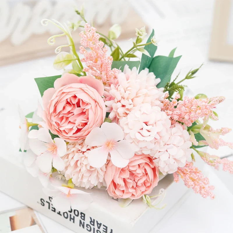 Wedding bouquets in peony silk floral decorations for wedding - Pink
