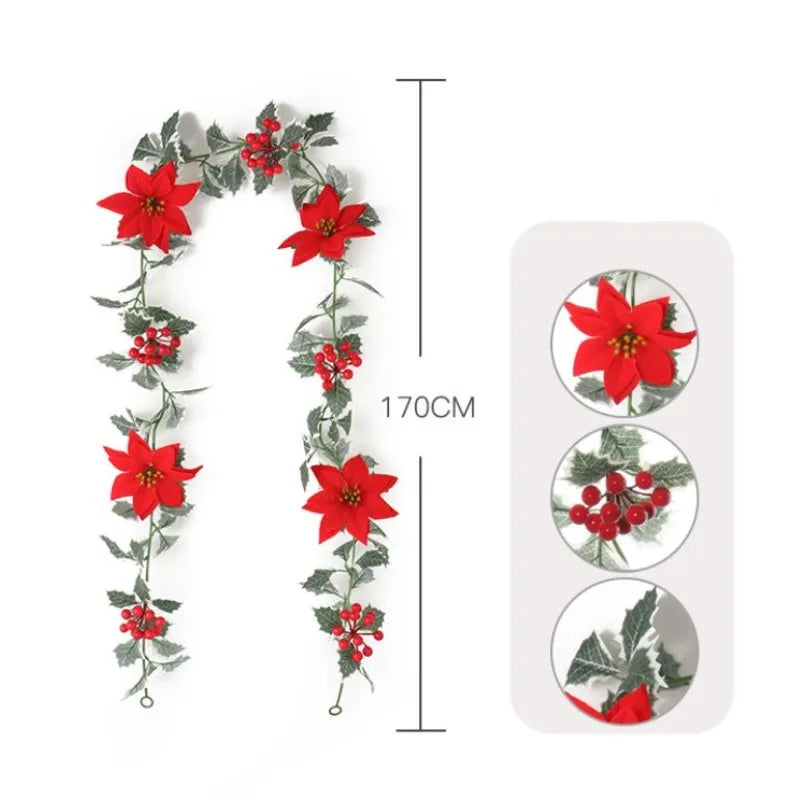 Artificial leaf garland for Christmas decoration - Style 5