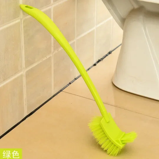 Long handle plastic cleaning brush for hard corners - Green