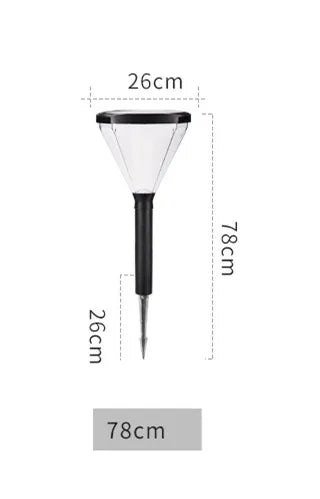 LED solar lamp for outdoor lighting garden and road - 1-78cm / Warm Light