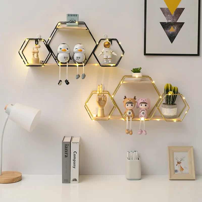 Creative wall shelf in iron for hanging cosmetic storage - view 3