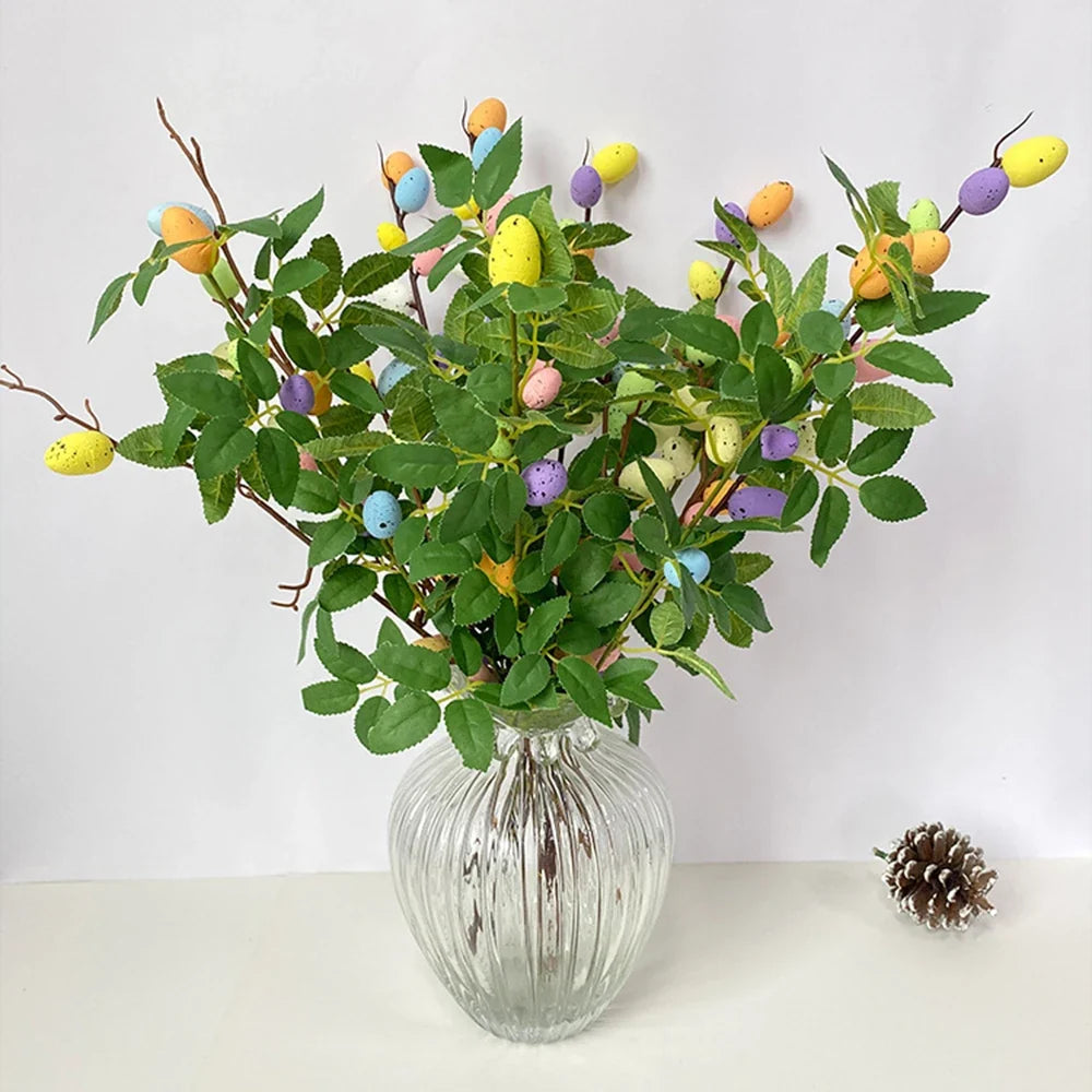 Decoration of 2024 coloured eggs for DIY home decoration - E