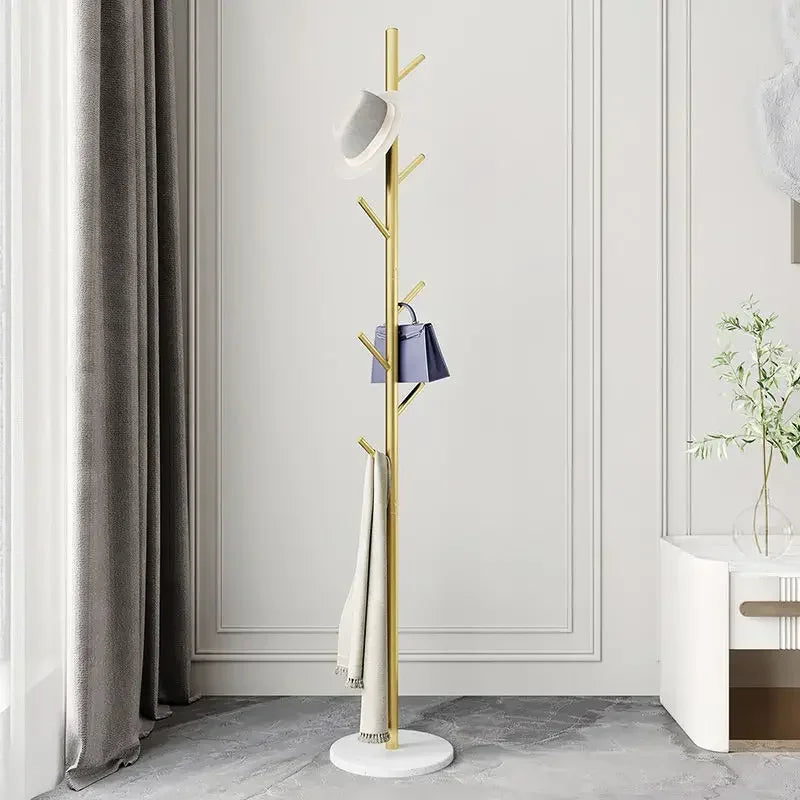 Metal Standing Holder for Purse, Tree with Light, Luxury Rock Plate Base, Marble Scarf and Bag Rack, Minimalist Stand - Base Marble Base 4