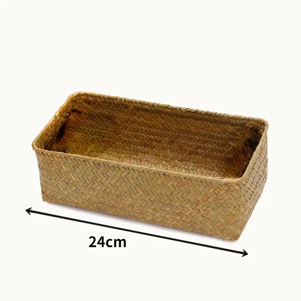 Wicker storage basket for kitchen and picnic - Bstyle 24x10X6CM S