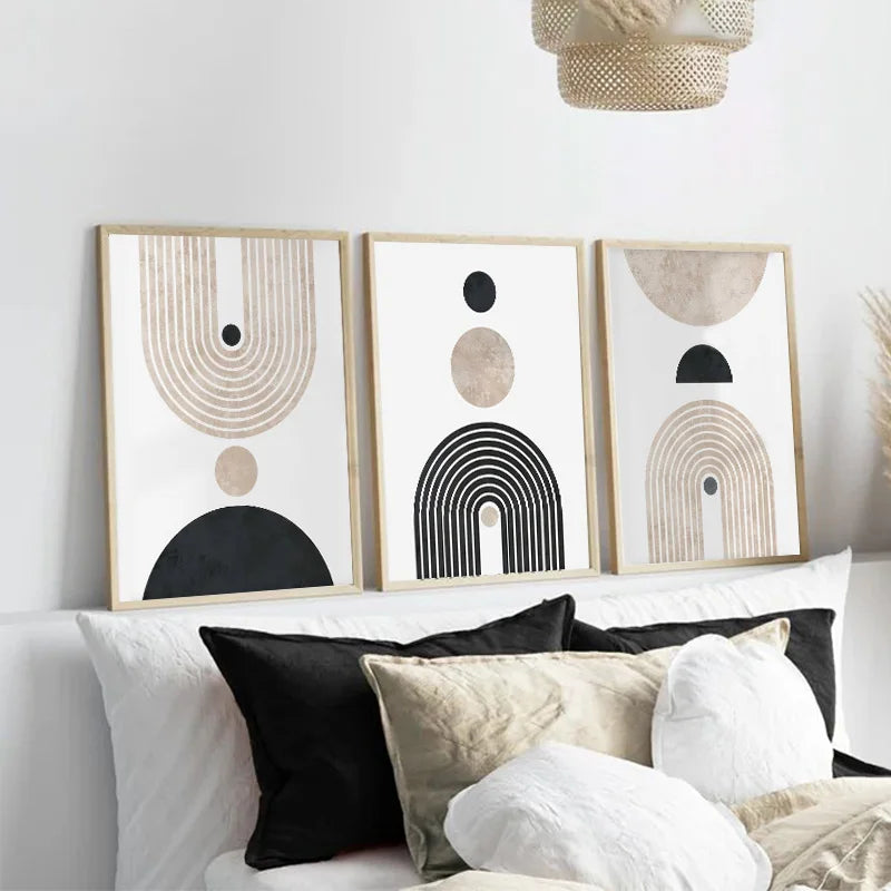 Abstract geometric round box for modern wall decoration - view 4