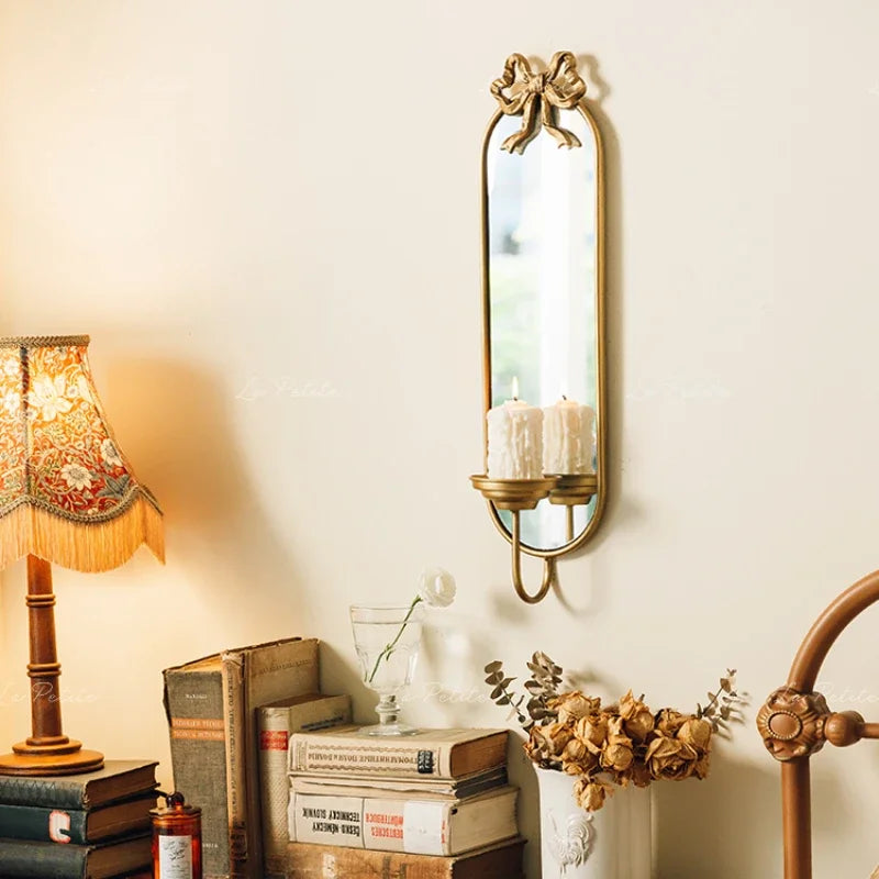 Antique wall mirror in iron elegant hanging decoration for interior - view 3