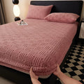 Plush Mattress Cover For Bed,stretch Soft Material Fitted Sheet, Keep Warm,dust Protector,machine Washable 90X200,180X200 - B-color 8 / 200cmX220cm