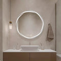 Circular mirror creative illuminated for modern decoration
