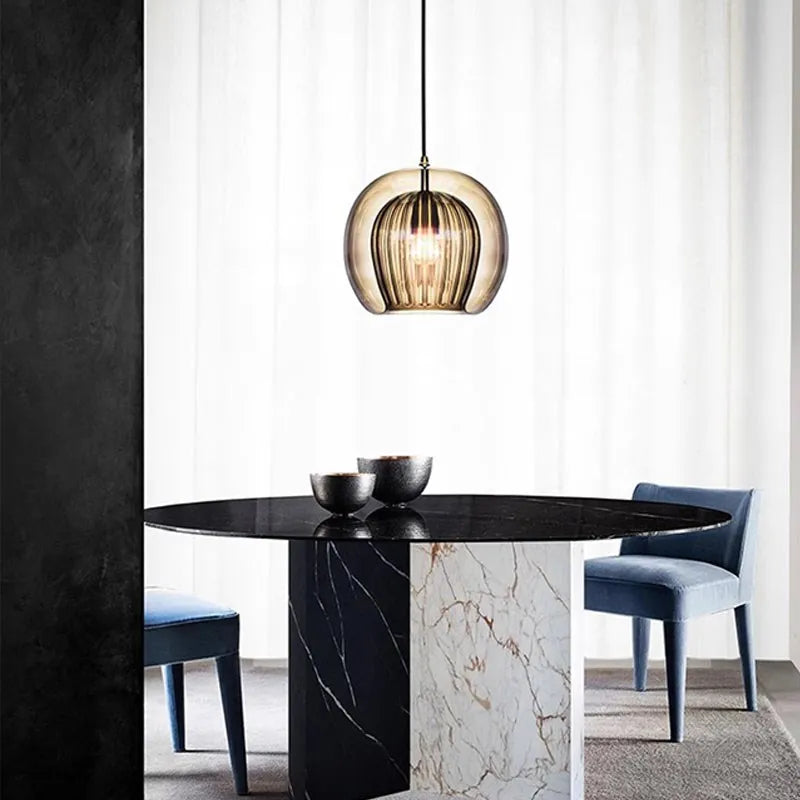 Modern glass chandelier for a creative interior - view 4