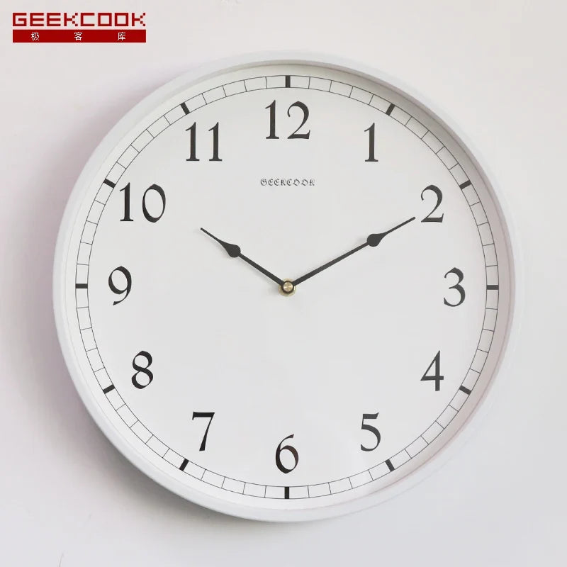 Modern silent luxury wall clock for interior - Style 6 / 14 pouces
