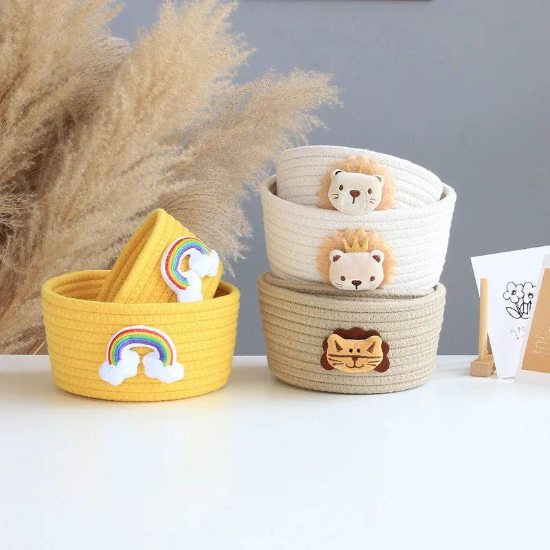 Woven storage basket for toys and various objects - view 3