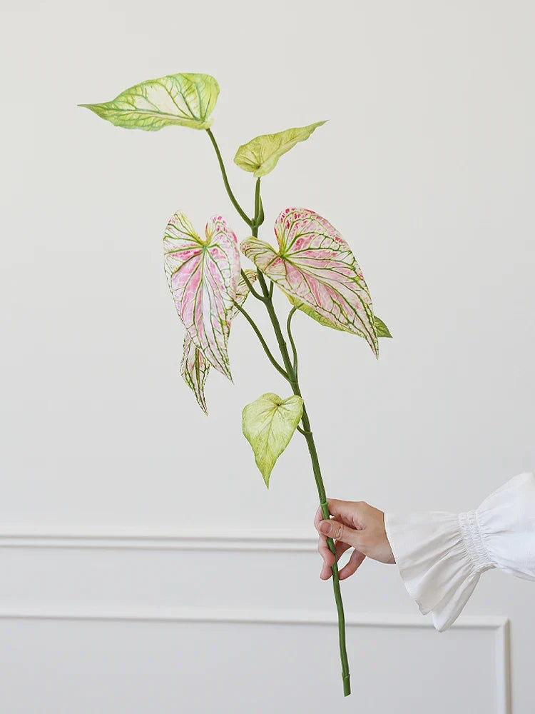 Artificial caladium plant for interior and floral decoration - Faux Caladium / Hauteur58cm
