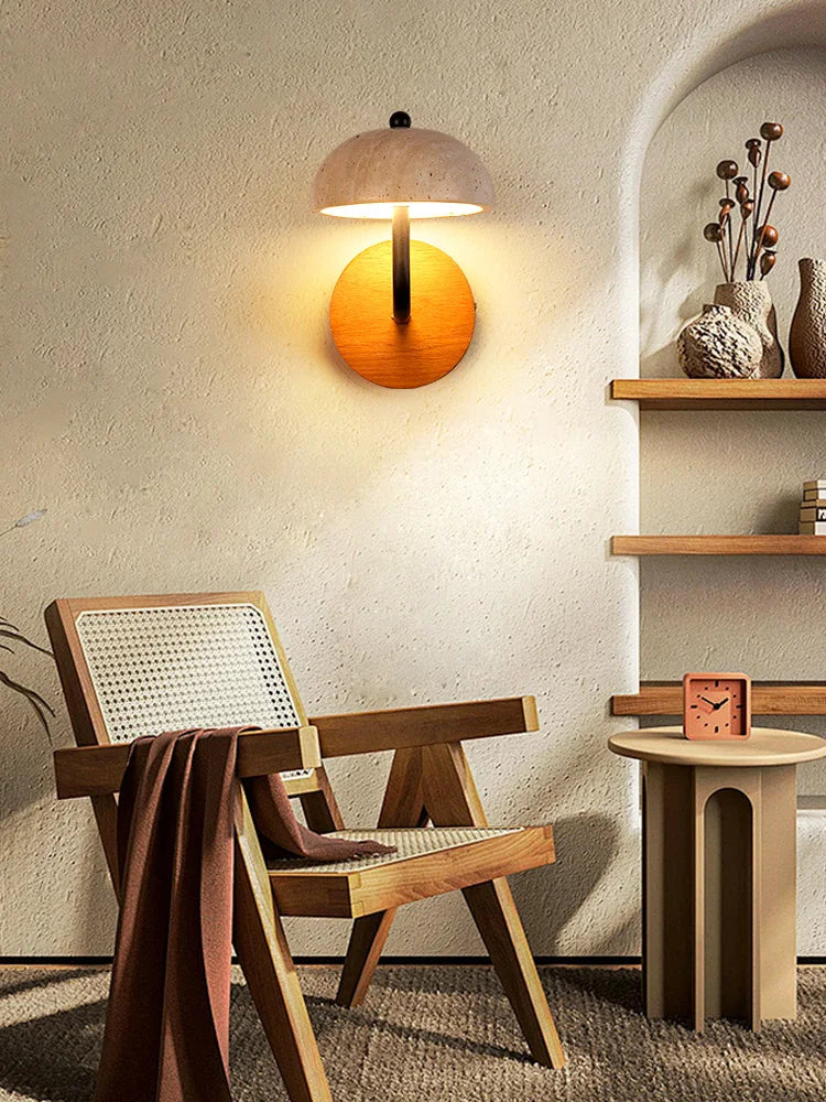 Simple bedside lamp wall sconce with natural atmosphere - view 4