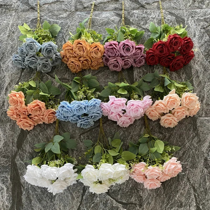 Bouquet of artificial decorative rose wines for events and halls