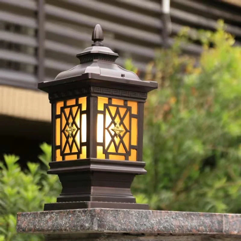 Classic outdoor floor lamp waterproof led lighting for retro garden - view 3