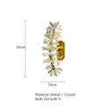 Modern transparent crystal pendant light for interior decoration - H50cm / Natural Light