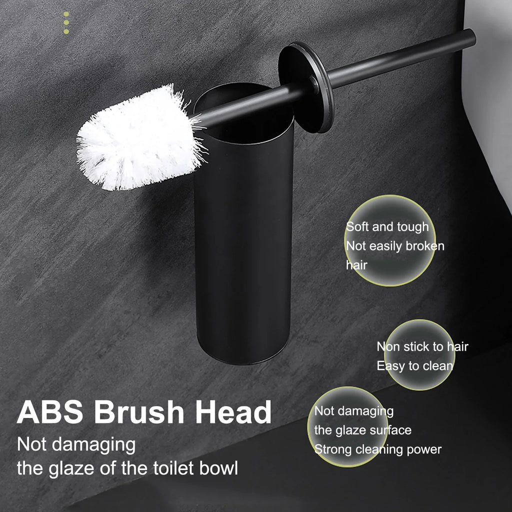 Durable stainless steel wall toilet brush for bathroom - view 4