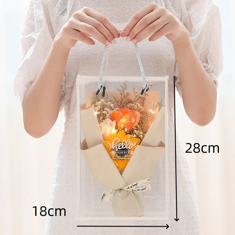 Bouquet of artificial rose wines gift for the saint valentine wedding decorations - view 3