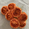 Artificial silk peonies bouquet for floral decoration - Caramel Color