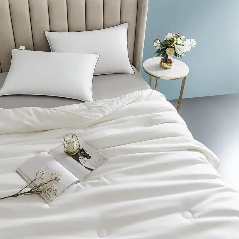 100% Mulberry Silk Air Conditioner Quilt Weighing about 3 Pounds, 200 * 230cm White Покрывало Стеганое - view 3