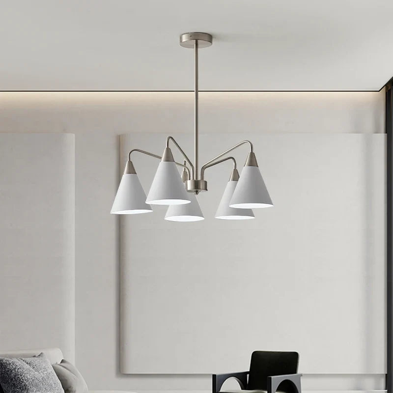 Medieval retro chandelier in iron for minimalist interior decoration