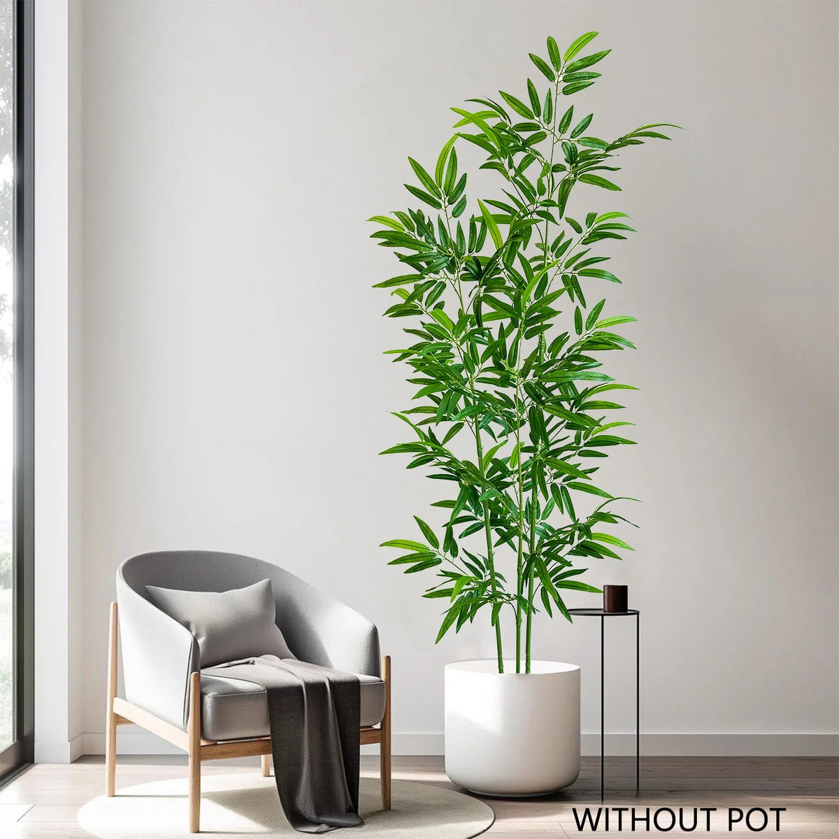 Set of 3 artificial bamboo branches for festive interior decoration - view 2