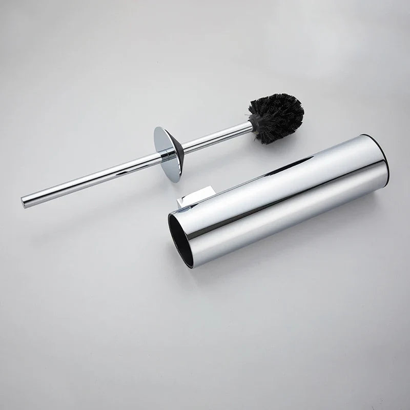 Durable stainless steel wall brush holder without perforation - view 5
