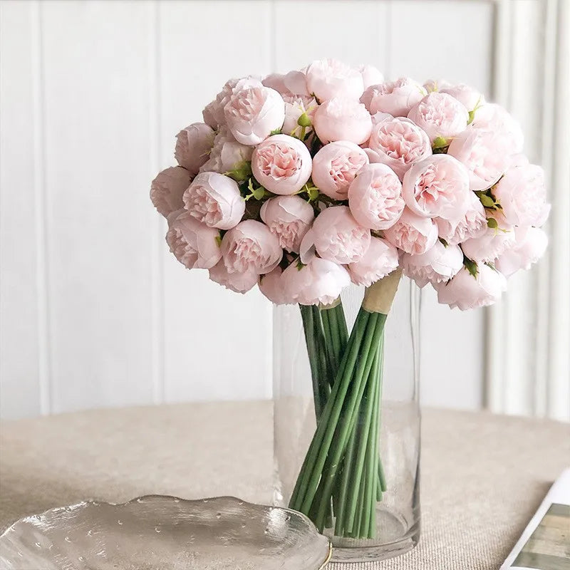 27 artificial peonies heads for wedding decorations and DIY