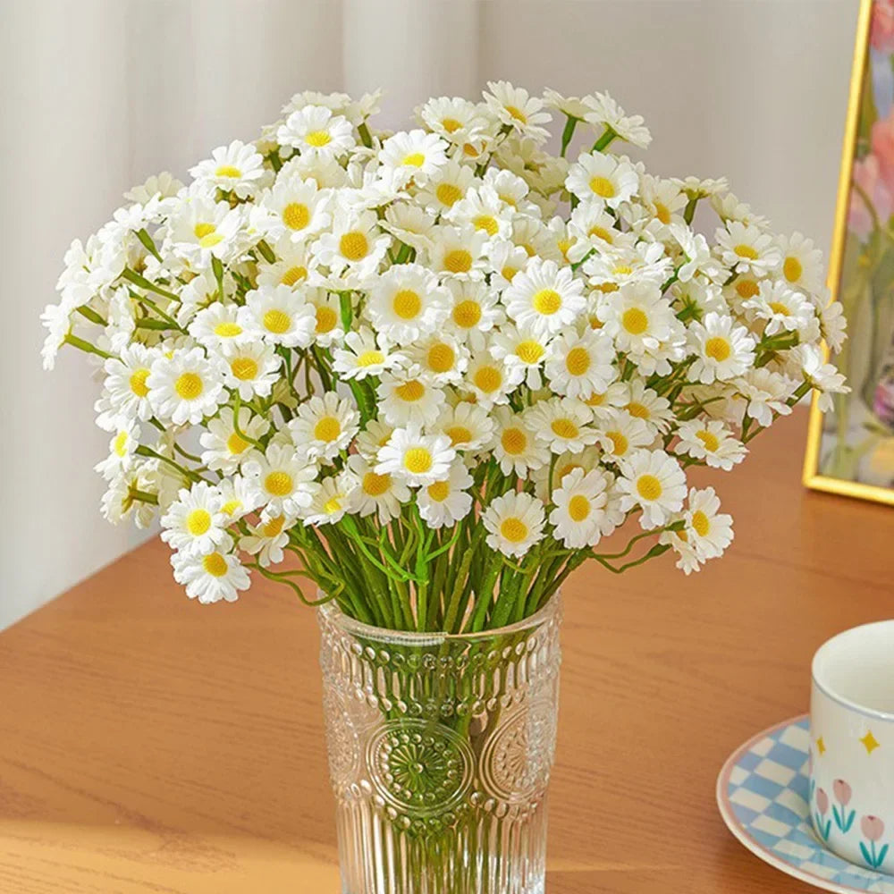 60 artificial daisies heads for various decorations