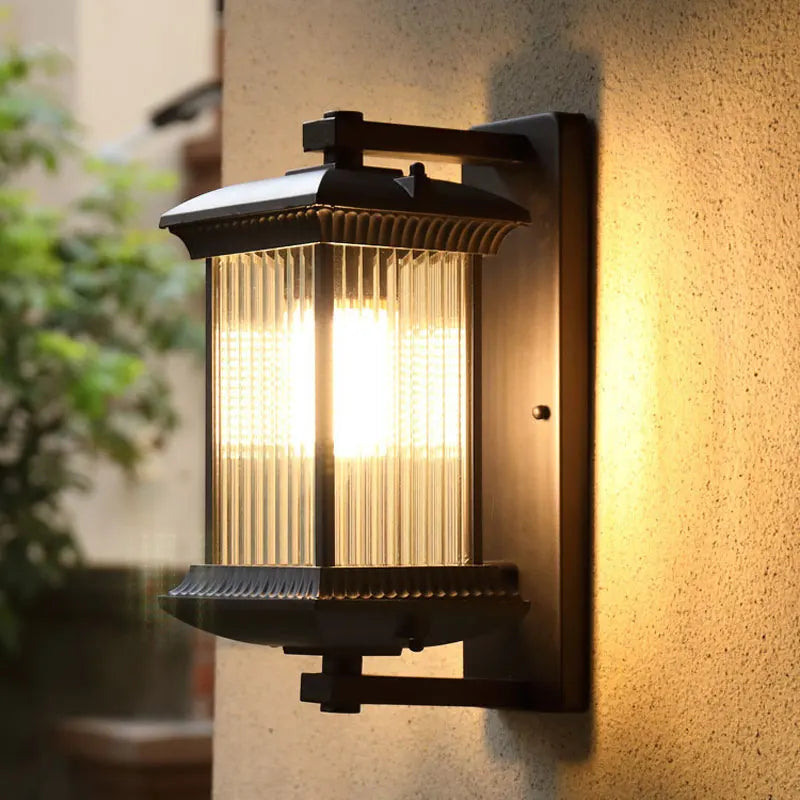 Outdoor wall sconce in waterproof metal for garden and porch - view 5