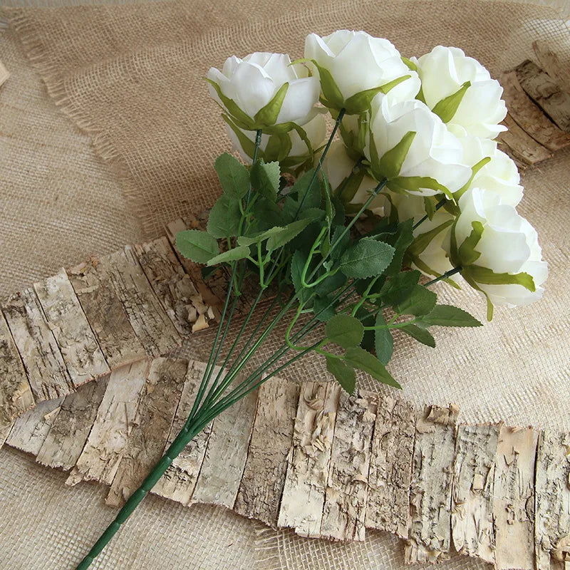 10 artificial flower heads for wedding decoration and festival - view 3