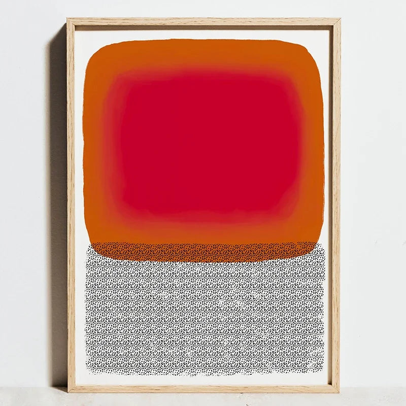 Bauhaus Geometric Poster with Bold Abstract Design - A2 42X60cm Unframed / F0069-25