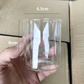 Glass Candle Holders Dia 8cm Cylinder Vases for Pillar Candle, Holders or Flower Vase Wedding Decoration Candlelight Dinner - Candle Cup S