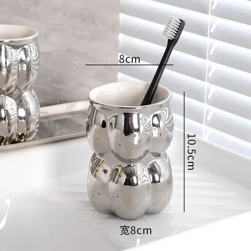 Creative decoration for ceramic bathroom clouds - silvery.cup.1pcs