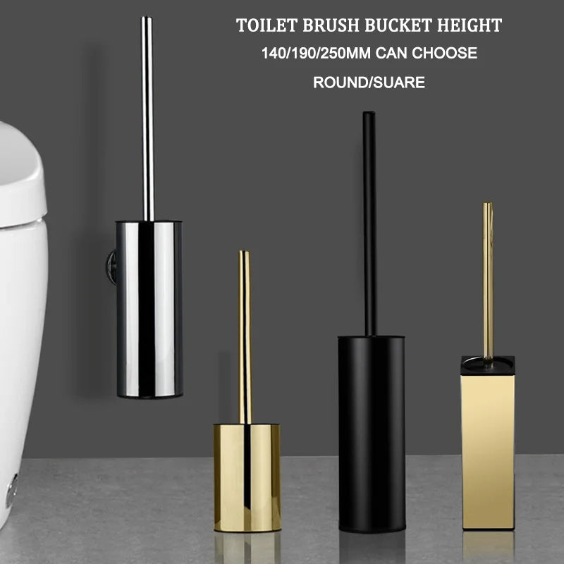 Durable and elegant bathroom brush holder set for bathroom