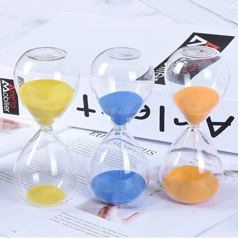 Glass hourglass colored modern decoration for office and home - view 5