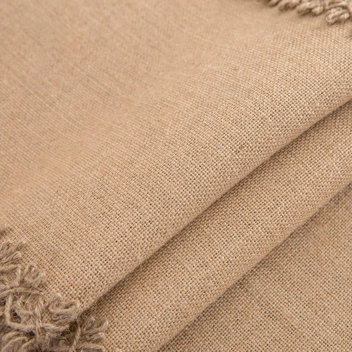 Table runner macrame beige rustic bohemian fringes - view 6