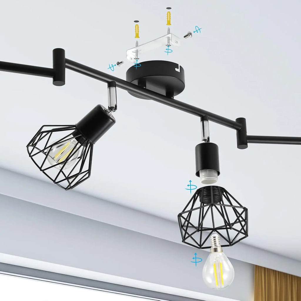LED E14 ceiling light rotating 350 °, spotlight wall light, suitable for kitchen, living room, bedroom LED wall lights - view 4