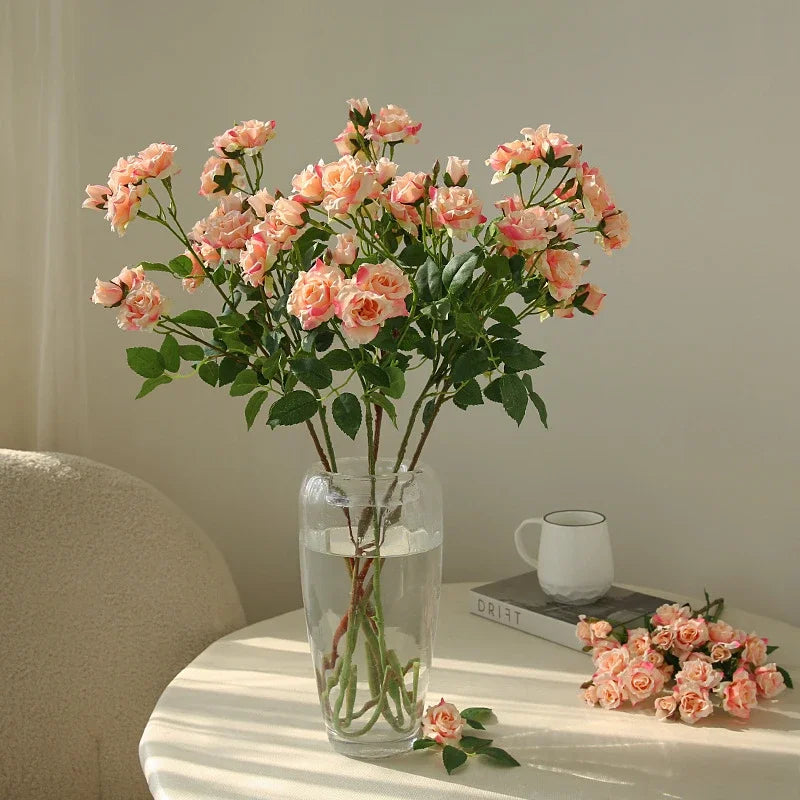 Artificial pink flowers for elegant wedding decoration - view 3