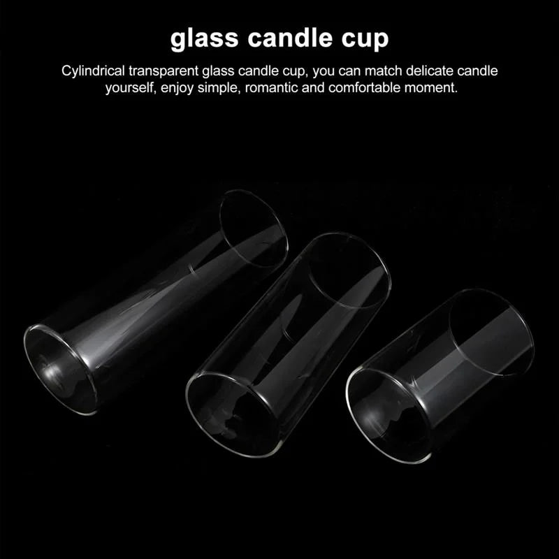 Glass Candle Holders Dia 8cm Cylinder Vases for Pillar Candle, Holders or Flower Vase Wedding Decoration Candlelight Dinner - view 4