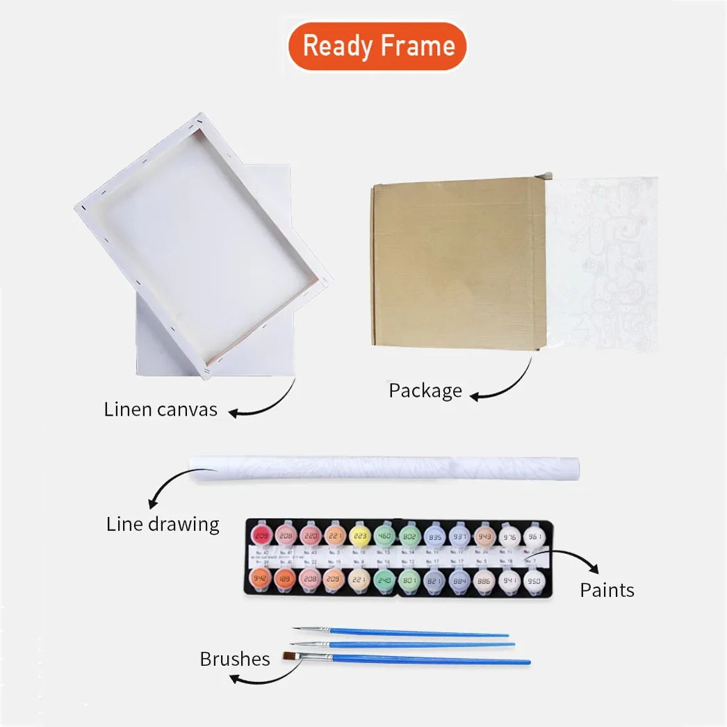 Acrylic painting kit by numbers clown funny gift home decoration - view 6