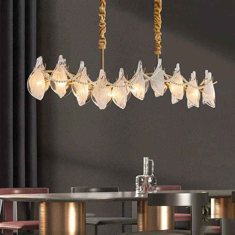 Glass chandelier creative design modern elegant pearl design - view 5