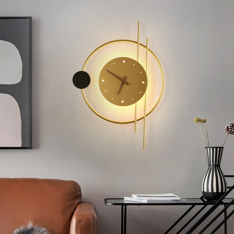 LED wall clock in iron acrylic elegant Nordic design - view 2