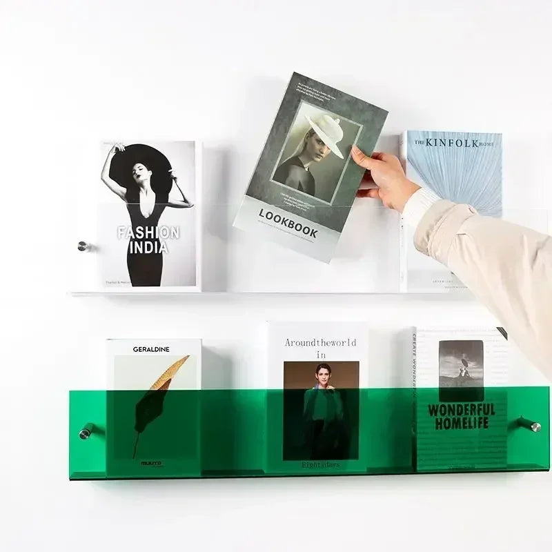 Transparent acrylic wall shelf for various storage - view 2