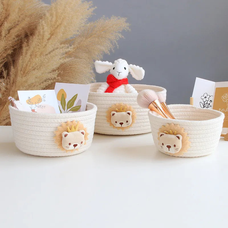 Woven storage basket for toys and various objects - view 2