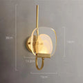 Led luxury wall sconce in brass and crystal modern design - One