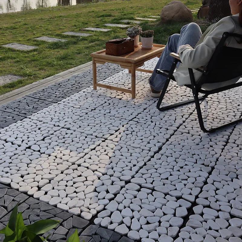 Stone-Look Interlocking Stone Pavers for Patios & Balconies - view 2